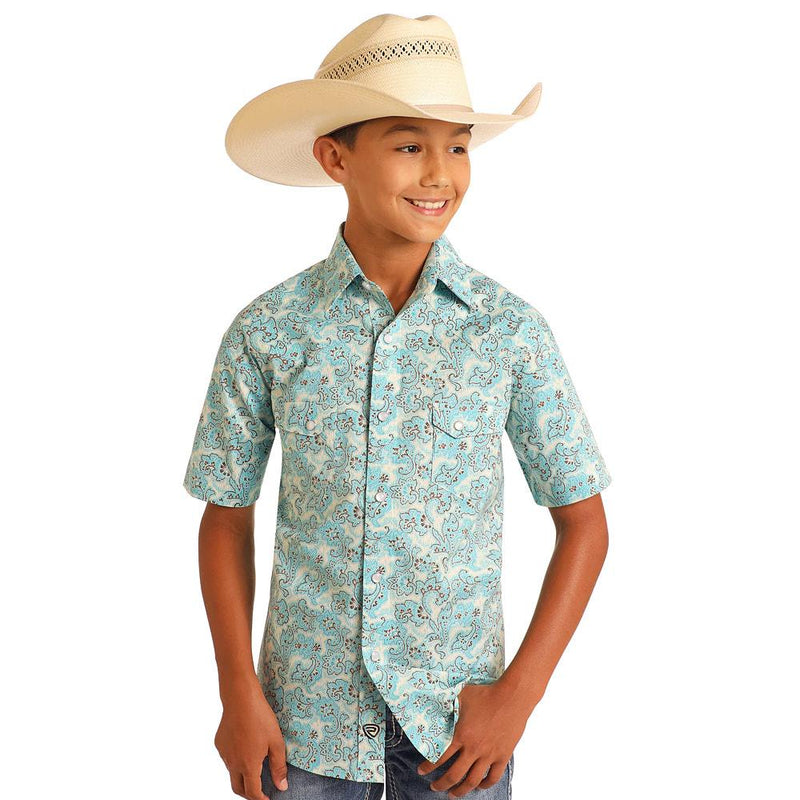Boy's Turquoise Rivers Shirt