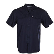 Men's Navy Short Sleeve Waffle Shirt