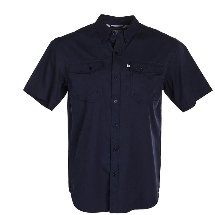 Men's Navy Short Sleeve Waffle Shirt