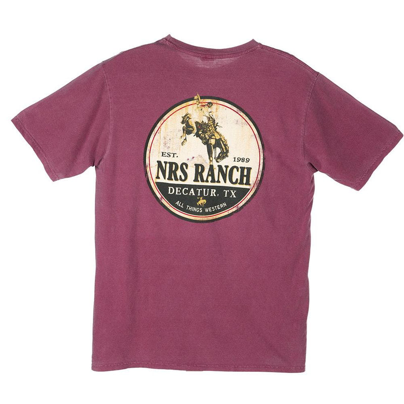 Bucking Horse Maroon Tee Shirt