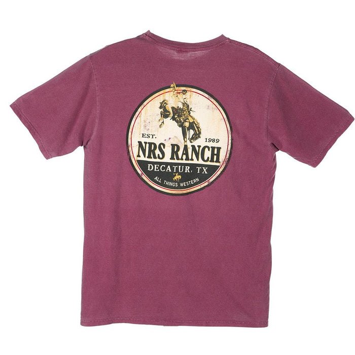 Bucking Horse Maroon Tee Shirt