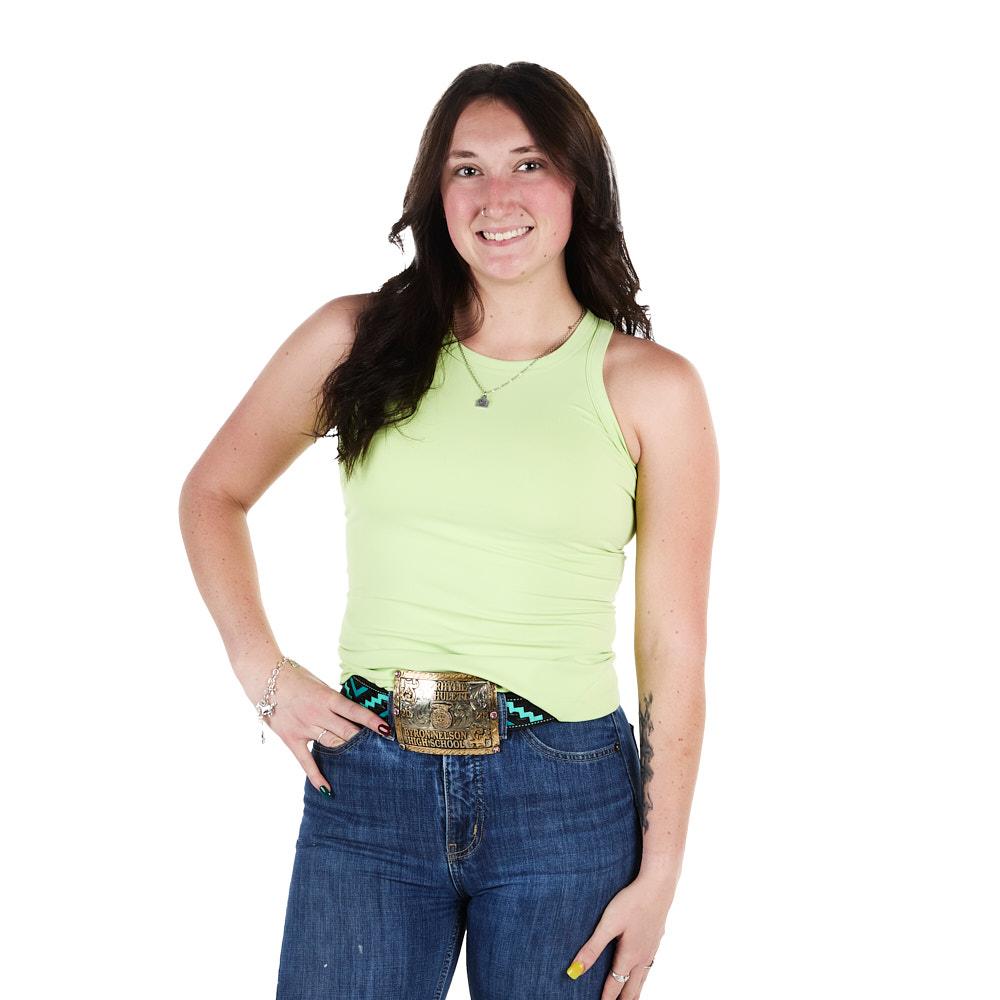 Sand Hill Ranch Horsewoman Green Tank
