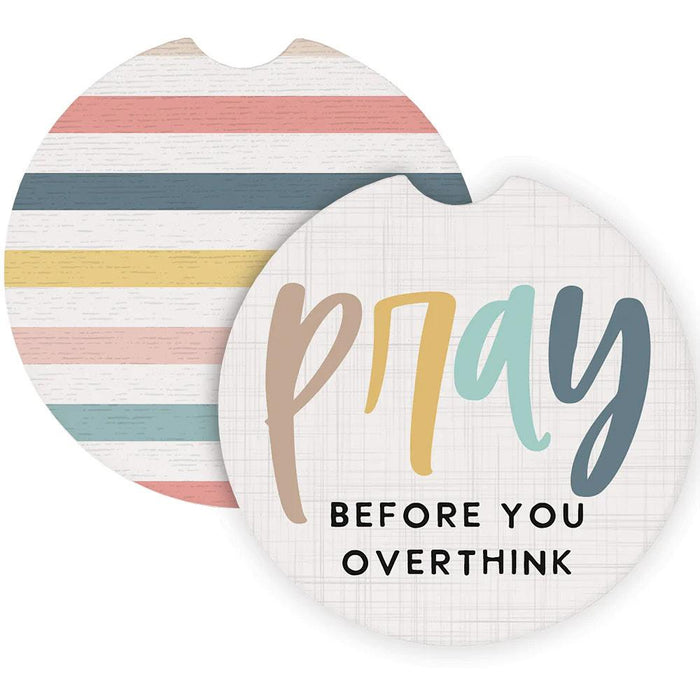 Pray Before You Overthink Car Coasters