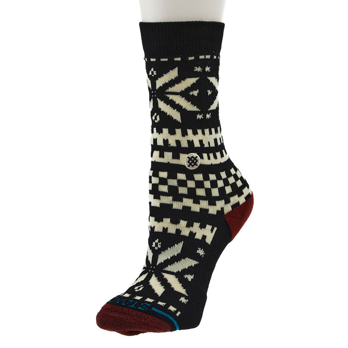 Unisex Flake Black and White Crew Socks