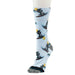 Unisex Surfing Santa Blue Crew Socks