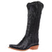 Women's Black Full Quill Ostrich Vamp 14in Black Top