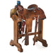 Used 14.5in 1/4 Breed Floral with Inlaid Gator Seat Team Roper