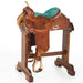 Used 15in Blue Seat Barrel Saddle