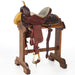 Used 13.5in Chocolate Jay Flower Barrel Saddle
