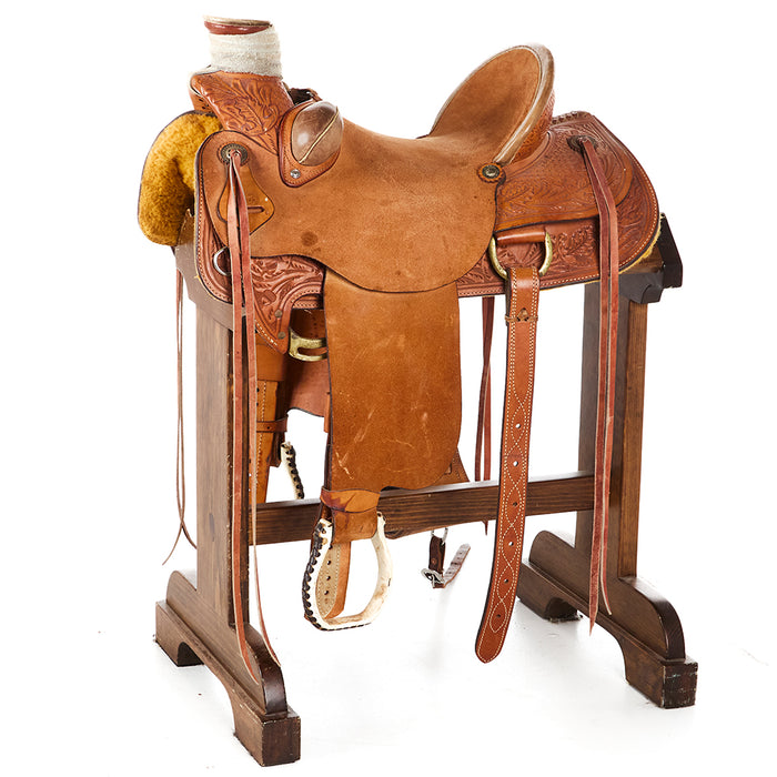 Used 16in 1/2 Breed Combo Tooled Wade Saddle