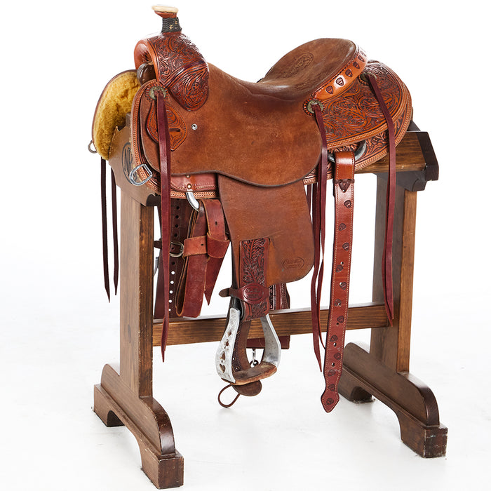 Used 15in Acorn Tooled Ranch Roper