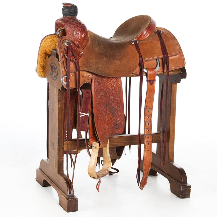 Used 15.5in 1/8 Breed Floral Ranch Roper
