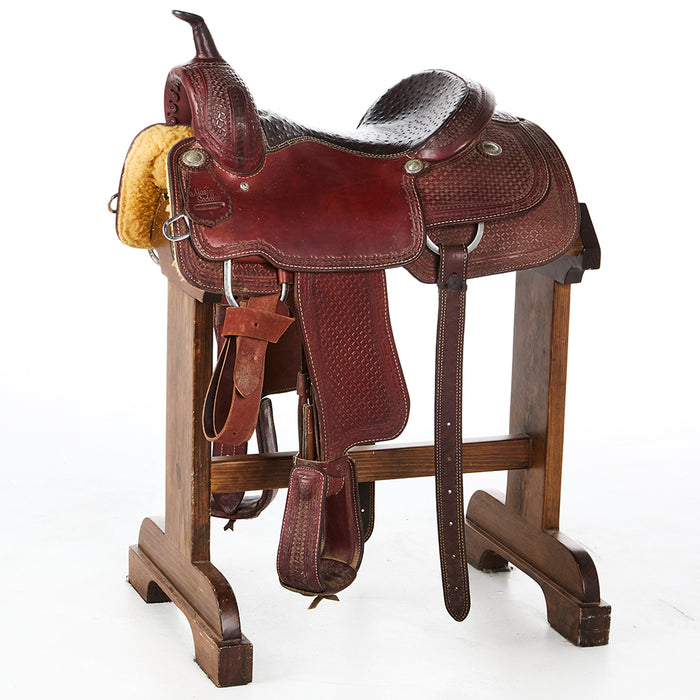Used 15.5in Waffle Stamp Pleasure Saddle