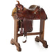 Used 14.5in Oak and Acorn Tooled Pleasure Saddle