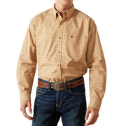Men's Tan Burnis Long Sleeve Button Shirt