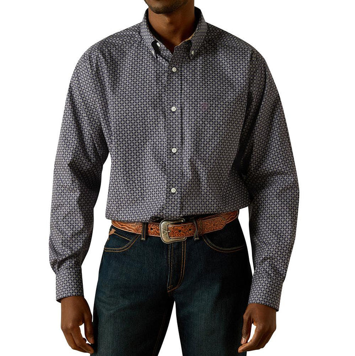 Men's Navy Wrinkle Free Dale Shirt