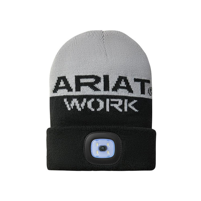 Men's Grey & Black Headlight Beanie
