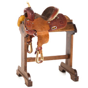 Used 12in Basket Floral Combo Tooled Youth Barrel Saddle