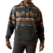 Men's Rust Serape Color Block Hoodie