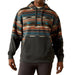 Men's Rust Serape Color Block Hoodie