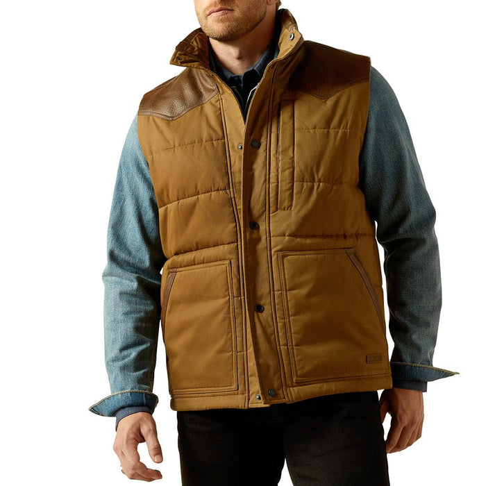 Men's Cub Khaki/Brown Quilted Vest