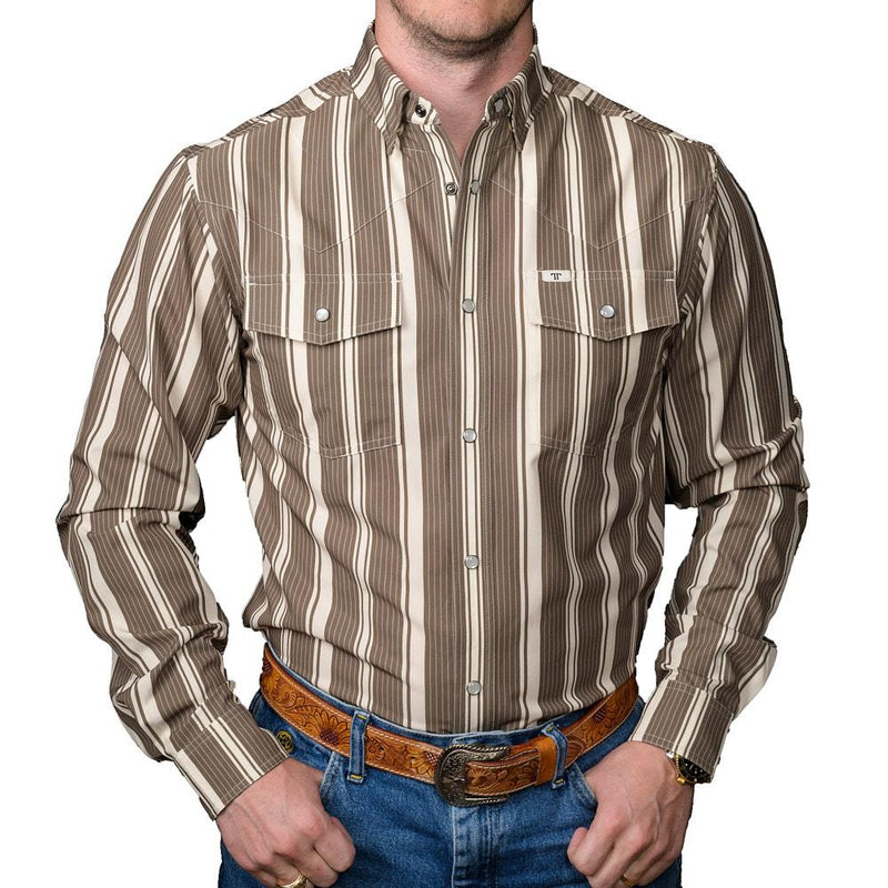 Men's Green Stripe Atlas Long Sleeve Shirt