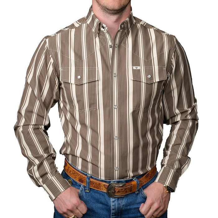 Men's Green Stripe Atlas Long Sleeve Shirt