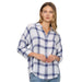 Leetonia Plaid Boyfriend Shirt