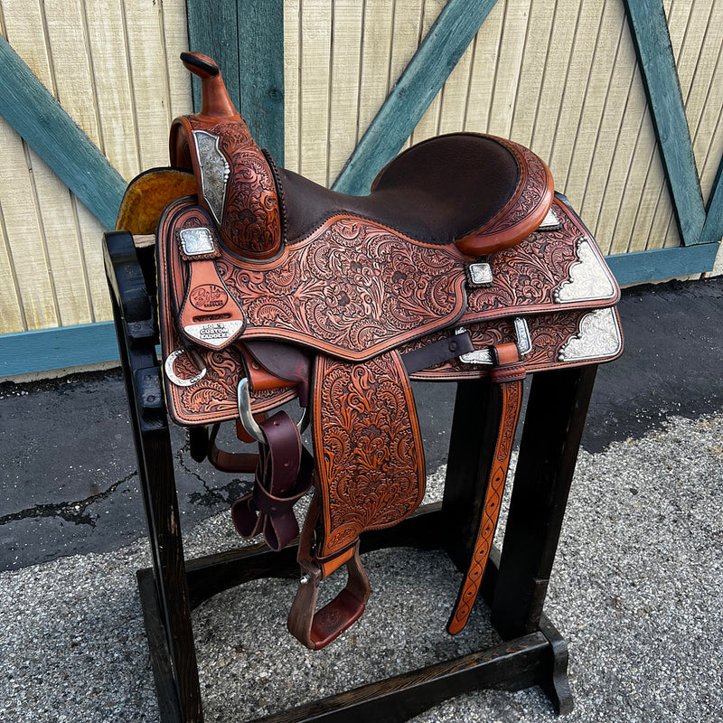 16.5in Floral Reining Saddle