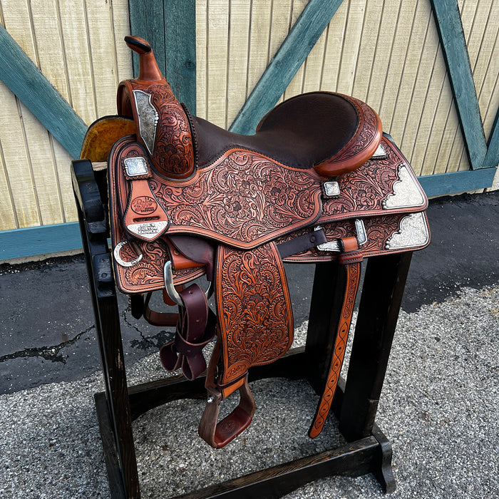 16.5in Floral Reining Saddle