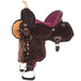 Lightweight Lightspeed Hot Pink Cheetah Buckstitch 13 Inch Barrel Saddle