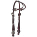 Silver Basket Stamp Double Ear Show Headstall