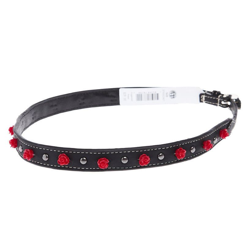 Black Band Red Rose Hatband