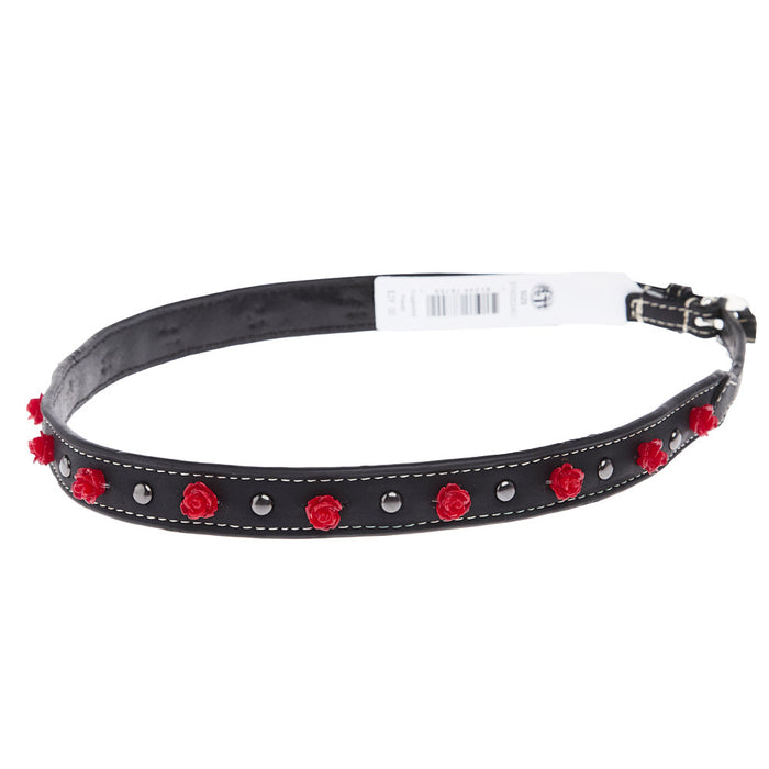 Black Band Red Rose Hatband