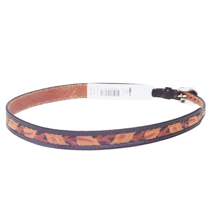 Black and Tan Floral Tooled Hatband