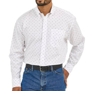 Men's George Strait White Printed Shirt