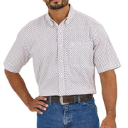 Men's George Strait White and Brown Shirt