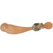 Roughout Spur Straps with Silver Floral Buckle
