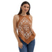 Women's Brown Bandana Tank
