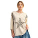 Women's Natural Cheetah Star Print Top