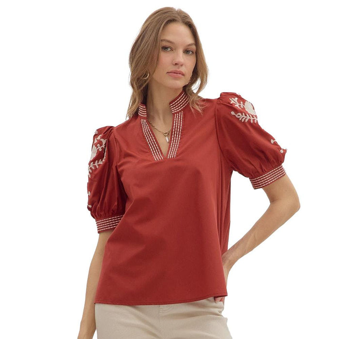 Women's Brick Short Sleeve Top