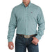 Men's Turquoise Circle Print Shirt