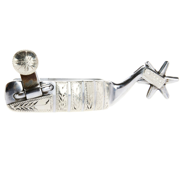 Silver Bar with 6 Point Rowel Spur
