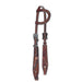 Floral Tooled Genuine Gator Fancy Buckles Single Ear Headstall