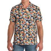 Men's Multi Colored Short Sleeve Camp Shirt