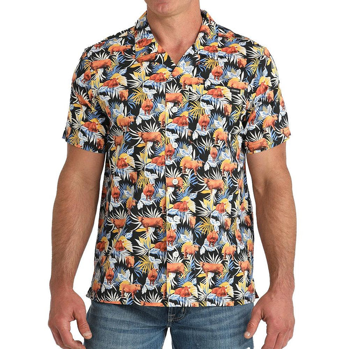 Men's Multi Colored Short Sleeve Camp Shirt