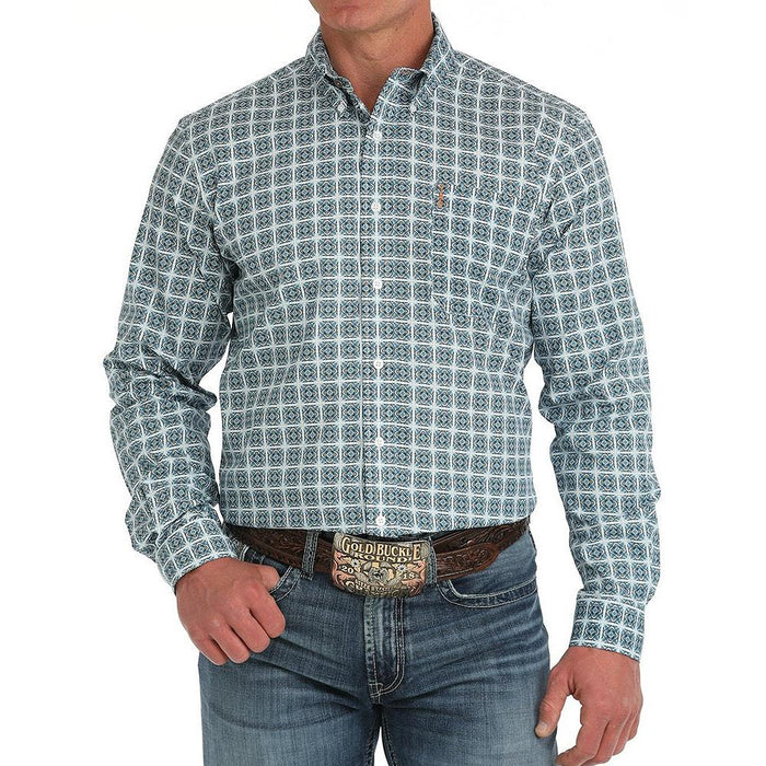 Men's Modern Fit Plaid Western Shirt