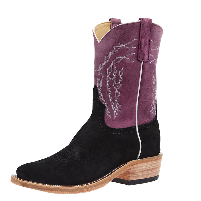 Men`s Ride Ready Black Chap Suede Vamp 10in Sangria Sinsation Top Boot