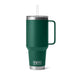 Rambler 42oz Straw Mug Black Forest Green