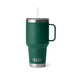 Rambler 35oz Straw Mug Black Forest Green